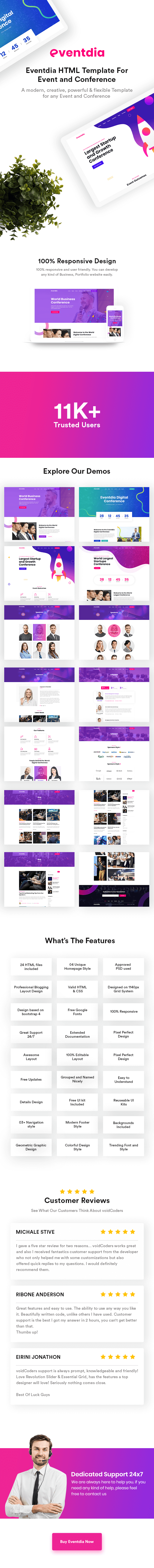 Eventdia - Event and Conference HTML Template - 1