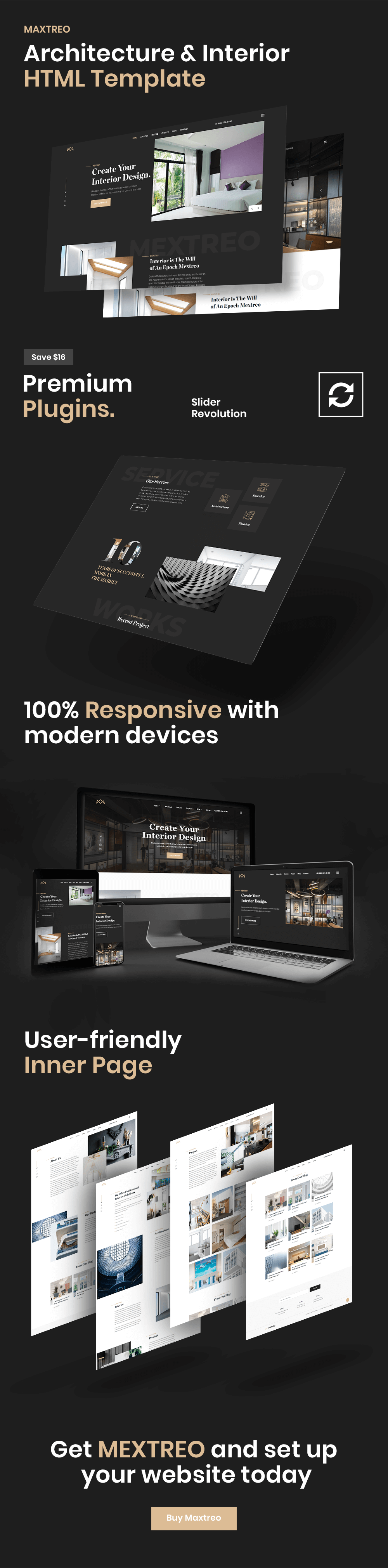 Maxtreo - Architecture and Interior HTML5 Template - 1